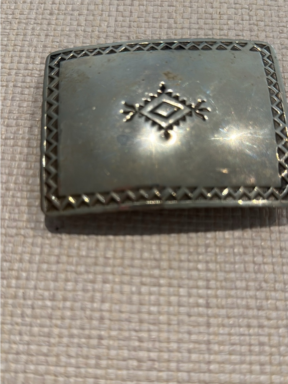 Sterling silver western belt buckle
3x2.5 fits up to 1.5 belt
